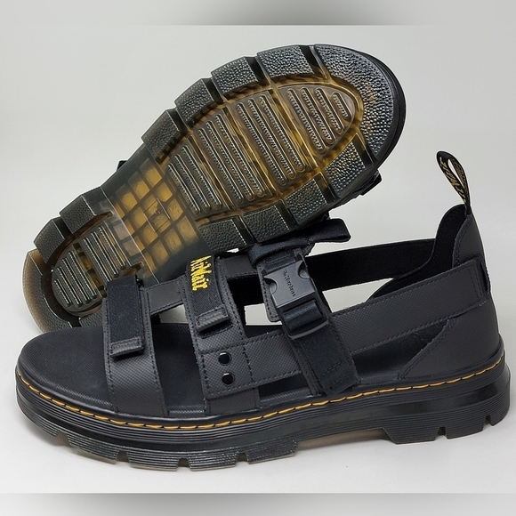 Dr. Martens Pearson Black Element + Webbing Sandals Men's US Size 13 New - Picture 1 of 12